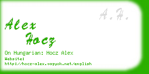 alex hocz business card